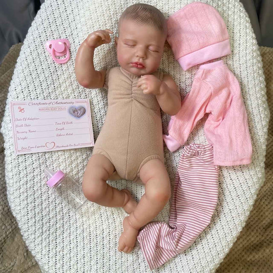 Mrb 20 Polegada realista pintado reborn bebê bonecas louloou 3d pele realista b